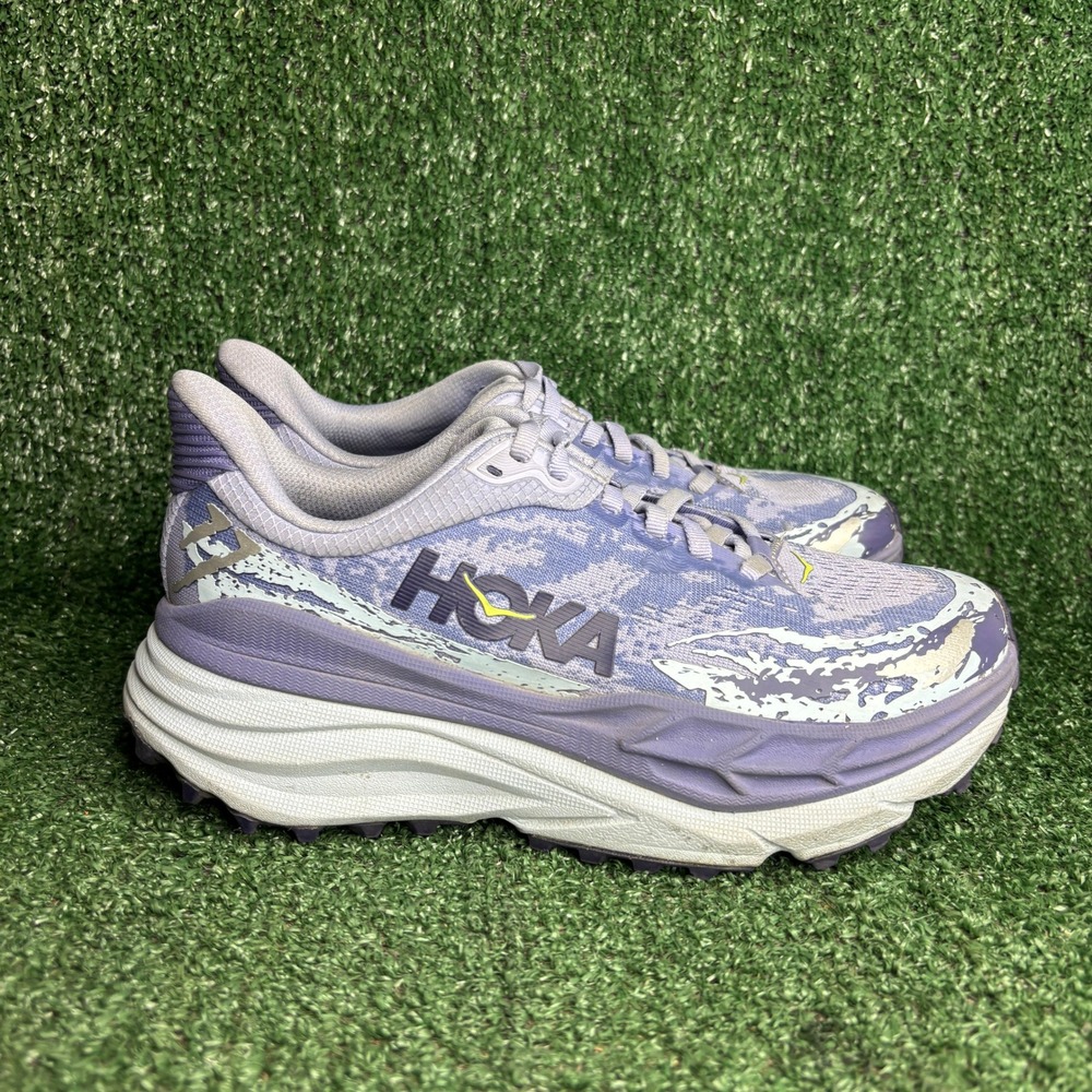 HOKA Stinson 7 Cushioned Trail Running Shoes Celestial Lavender Womens Size 6.5B
